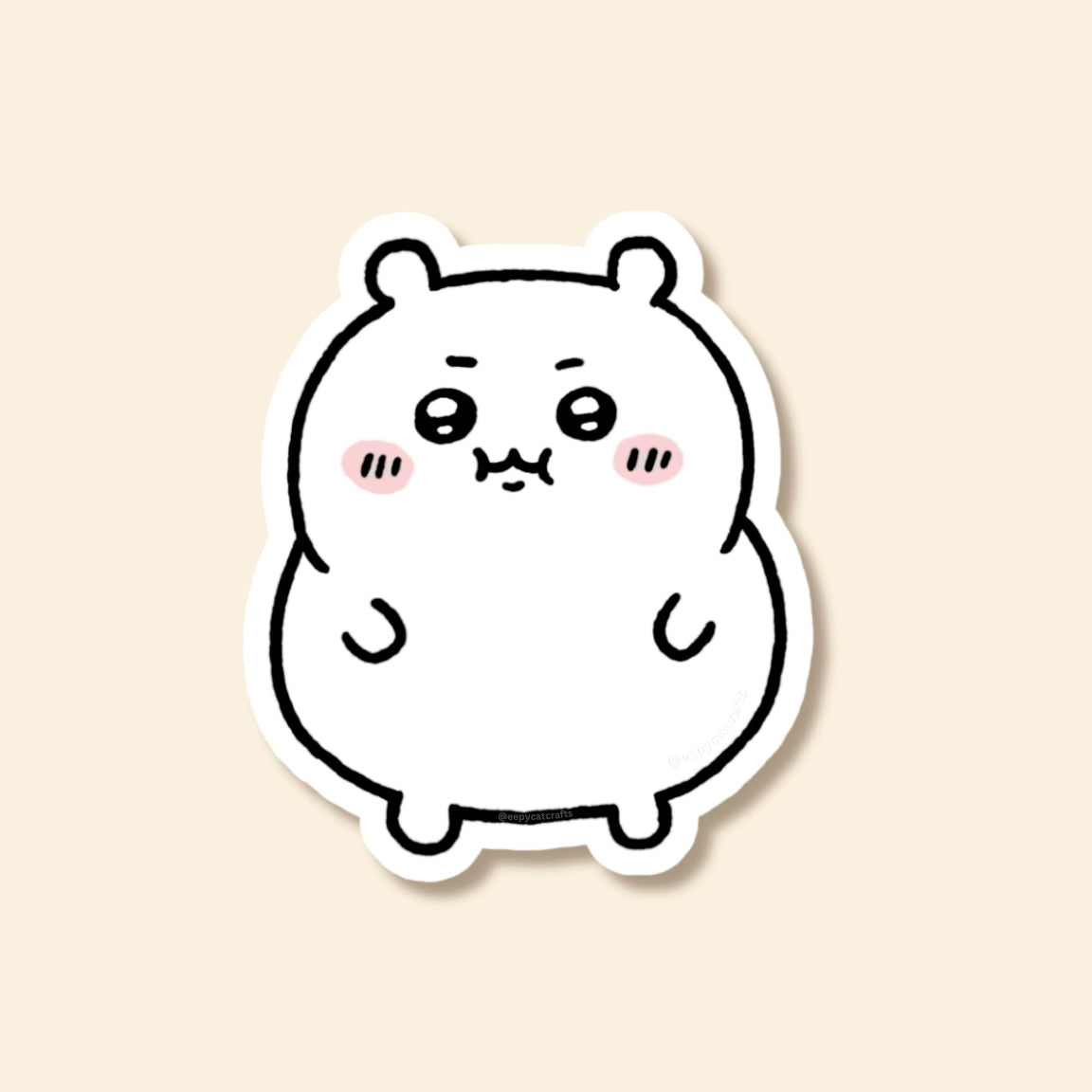 Chonky Hamster Vinyl Sticker