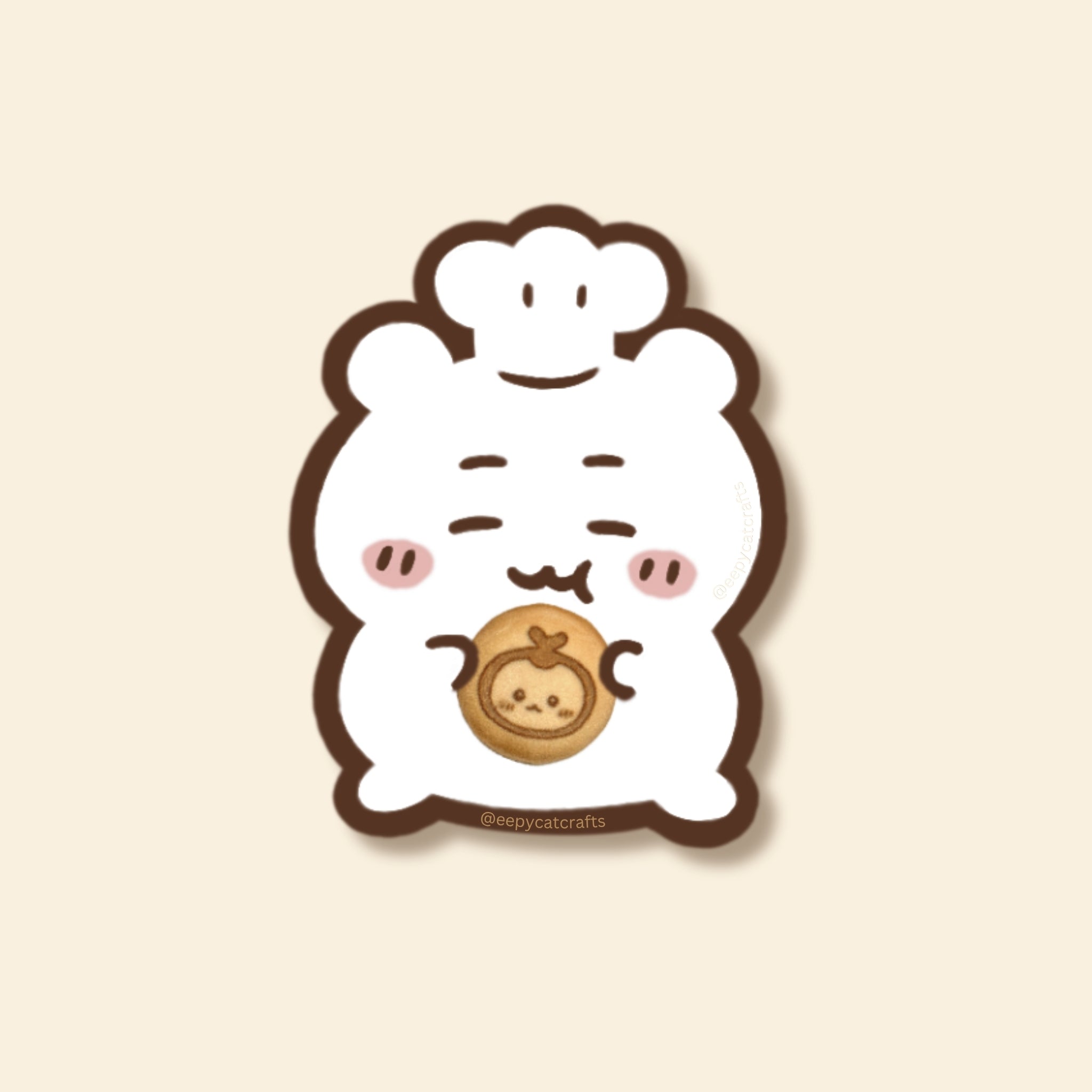 Hamster with Cookie Vinyl Sticker
